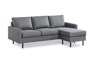 Peppe 3-seters Vendbar L-formet Divansofa i Stoff - Lys grå - Møbler - Sofaer - Sofa med sjeselong