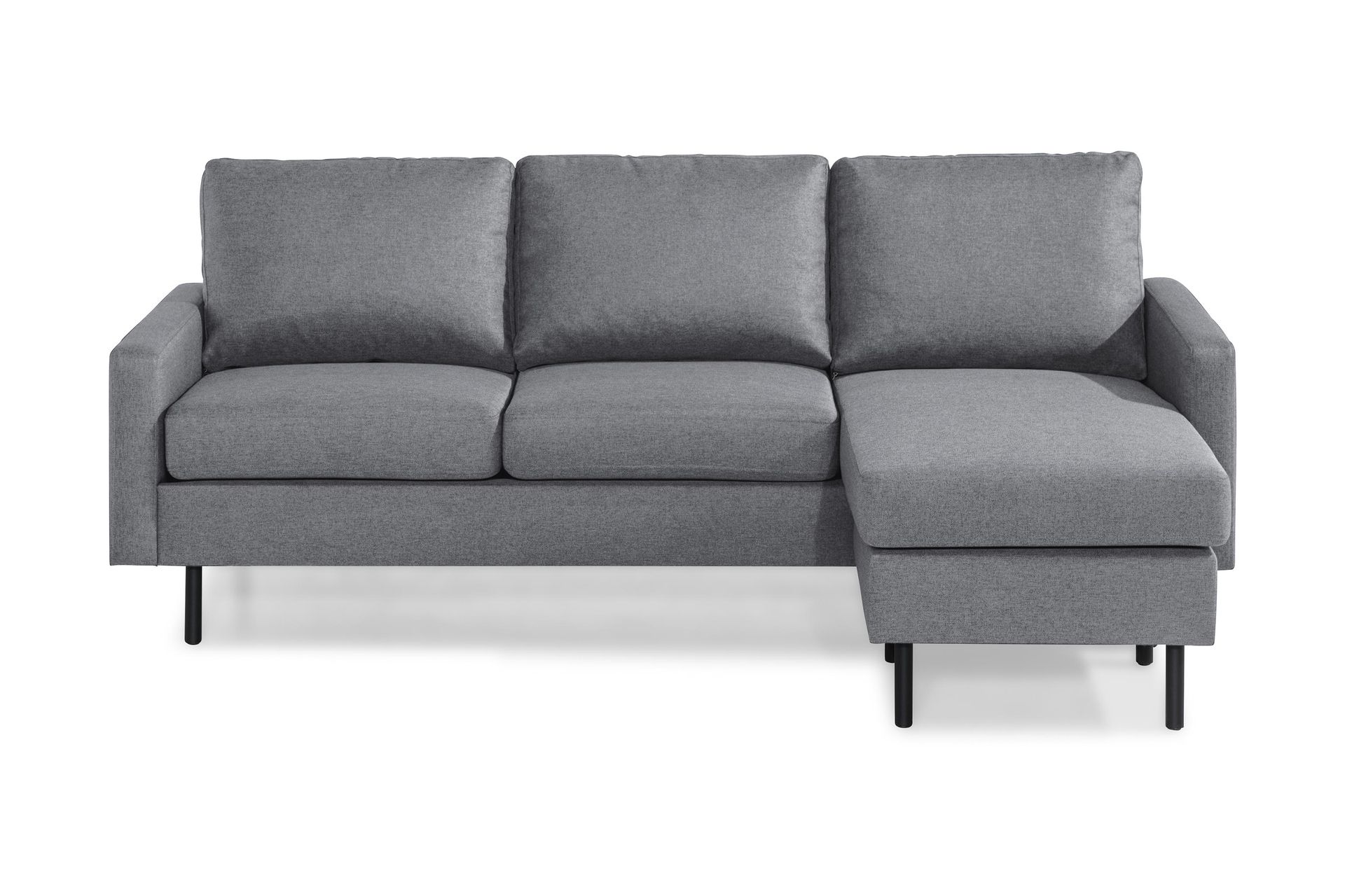 Peppe 3-seters Vendbar L-formet Divansofa i Stoff - Lys grå - Møbler - Sofaer - Sofa med sjeselong