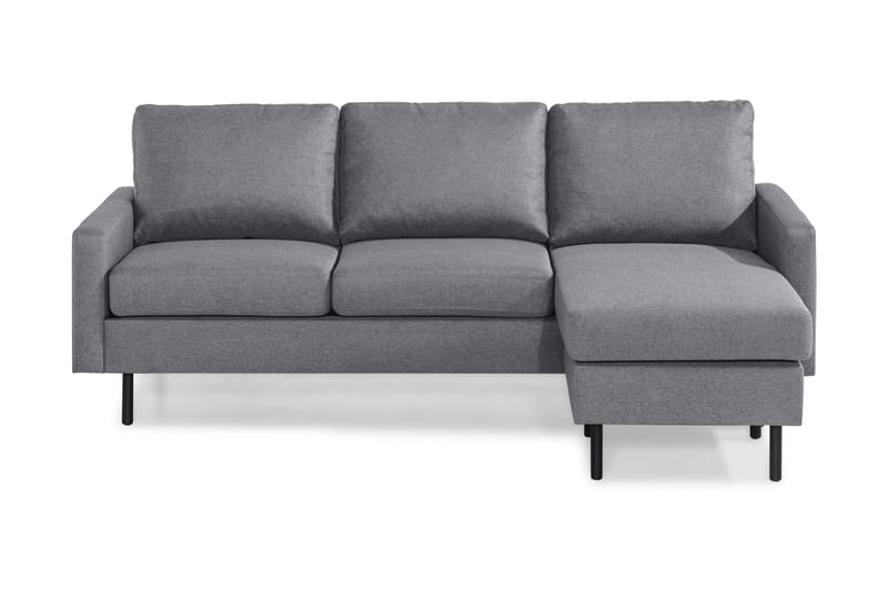 Peppe 3-seters Vendbar L-formet Divansofa i Stoff - Lys grå - Møbler - Sofaer - Sofa med sjeselong