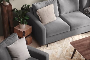 Peppe 3-seters Vendbar L-formet Divansofa i Stoff - Lys grå - Møbler - Sofaer - Sofa med sjeselong