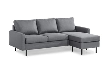 Peppe 3-seters Vendbar L-formet Divansofa i Stoff - Lys grå - Møbler - Sofaer - Sofa med sjeselong