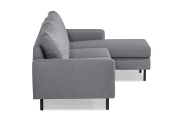 Peppe 3-seters Vendbar L-formet Divansofa i Stoff - Lys grå - Møbler - Sofaer - Sofa med sjeselong
