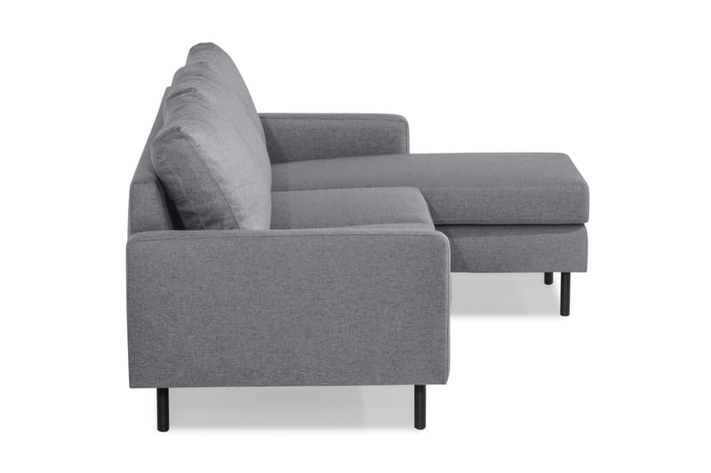 Peppe 3-seters Vendbar L-formet Divansofa i Stoff - Lys grå - Møbler - Sofaer - Sofa med sjeselong
