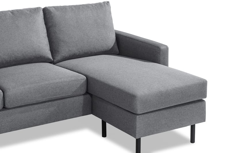 Peppe 3-seters Vendbar L-formet Divansofa i Stoff - Lys grå - Møbler - Sofaer - Sofa med sjeselong