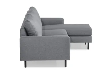 Peppe 3-seters Vendbar L-formet Divansofa i Stoff - Lys grå - Møbler - Sofaer - Sofa med sjeselong
