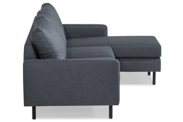 Peppe 3-seters Vendbar L-formet Divansofa i Stoff - Mørk grå - Møbler - Sofaer - Sofa med sjeselong