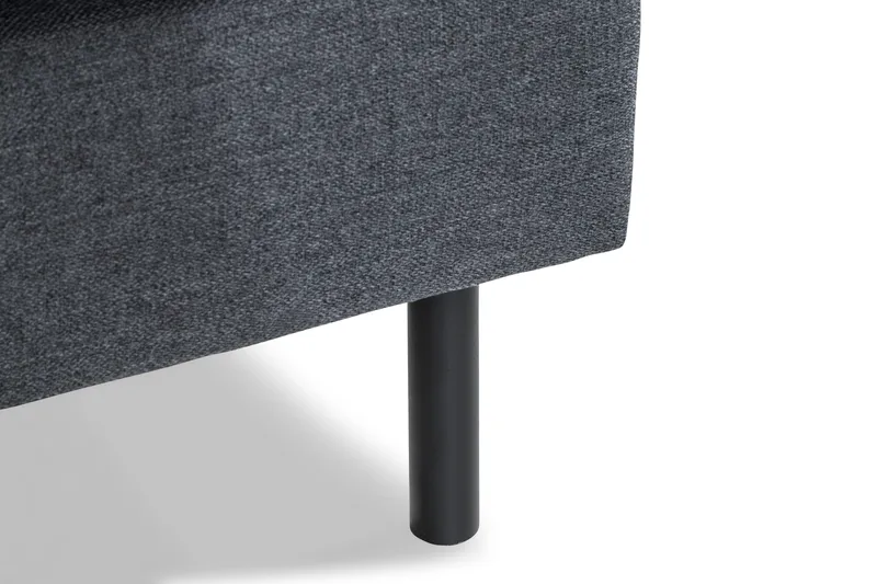 Peppe 3-seters Vendbar L-formet Divansofa i Stoff - Mørk grå - Møbler - Sofaer - Sofa med sjeselong