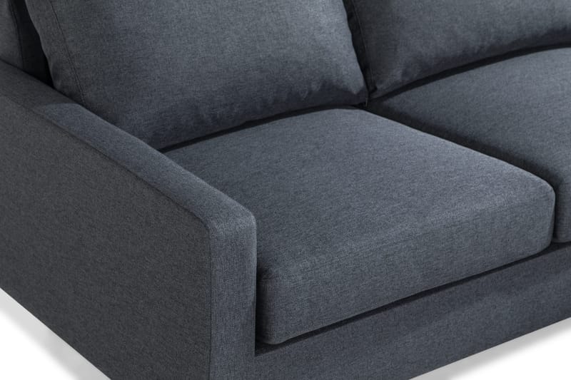 Peppe 3-seters Vendbar L-formet Divansofa i Stoff - Mørk grå - Møbler - Sofaer - Sofa med sjeselong