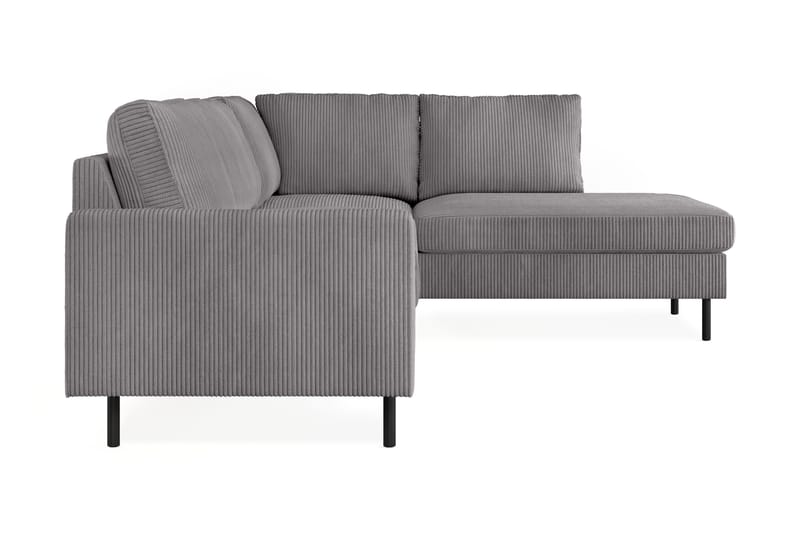 Peppe 4-seters Høyrevendt L-formet Sjeselongsofa i Manchester - Mørk grå - Møbler - Sofaer - Sofa med sjeselong