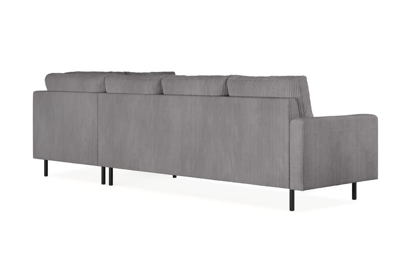 Peppe 4-seters Høyrevendt L-formet Sjeselongsofa i Manchester - Mørk grå - Møbler - Sofaer - Sofa med sjeselong