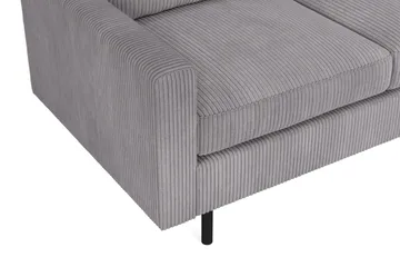 Peppe 4-seters Høyrevendt L-formet Sjeselongsofa i Manchester - Mørk grå - Møbler - Sofaer - Sofa med sjeselong