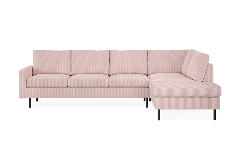 Peppe 4-seters Høyrevendt L-formet Sjeselongsofa i Manchester - Rosa - Møbler - Sofaer - Sofa med sjeselong