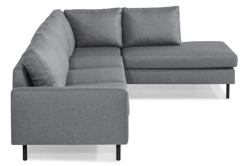 Peppe 4-seters Høyrevendt L-formet Sjeselongsofa i Stoff - Lys grå - Møbler - Sofaer - Sofa med sjeselong