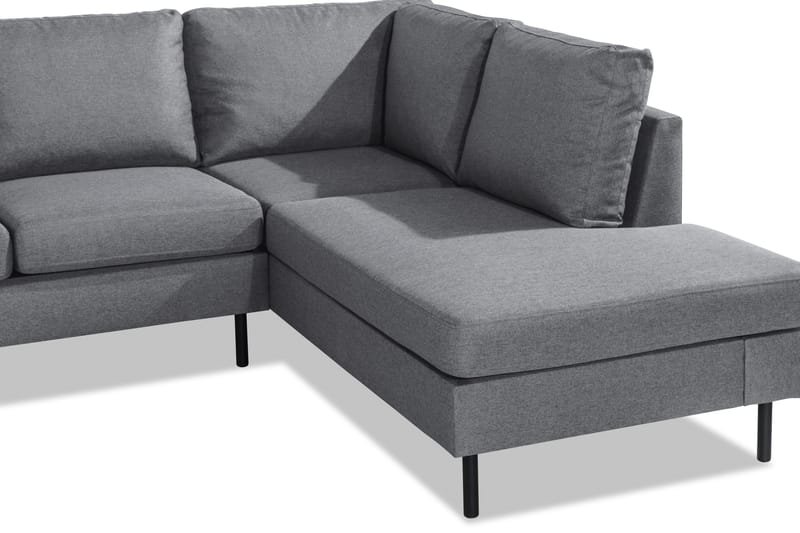 Peppe 4-seters Høyrevendt L-formet Sjeselongsofa i Stoff - Lys grå - Møbler - Sofaer - Sofa med sjeselong