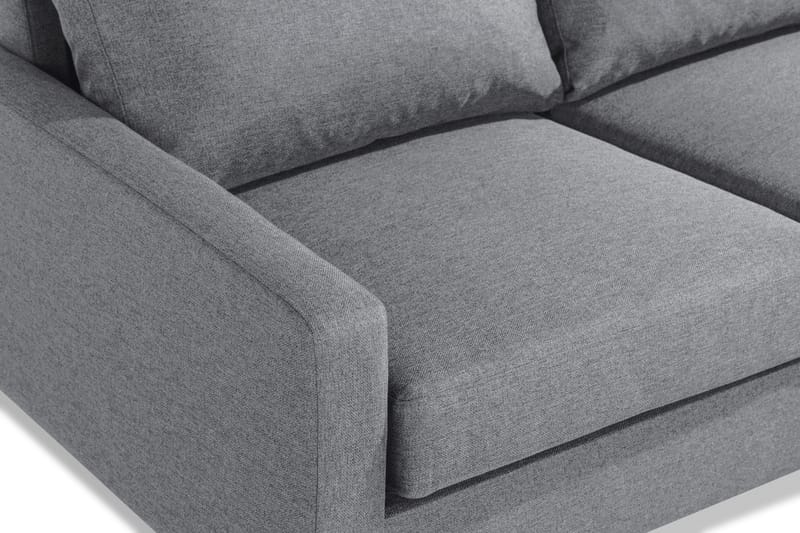 Peppe 4-seters Høyrevendt L-formet Sjeselongsofa i Stoff - Lys grå - Møbler - Sofaer - Sofa med sjeselong