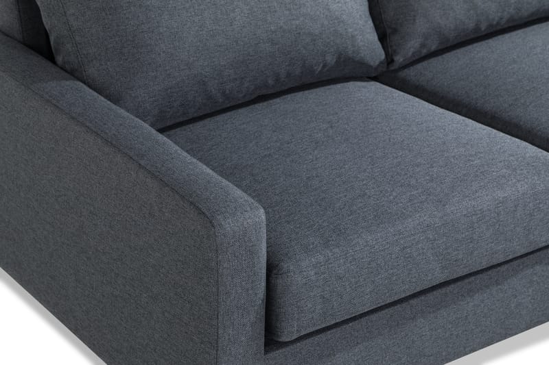 Peppe 4-seters Høyrevendt L-formet Sjeselongsofa i Stoff - Mørk grå - Møbler - Sofaer - Sofa med sjeselong