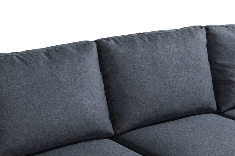 Peppe 4-seters Høyrevendt L-formet Sjeselongsofa i Stoff - Mørk grå - Møbler - Sofaer - Sofa med sjeselong