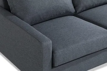 Peppe 4-seters Høyrevendt L-formet Sjeselongsofa i Stoff - Mørk grå - Møbler - Sofaer - Sofa med sjeselong
