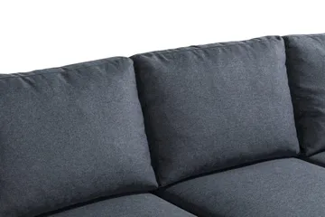 Peppe 4-seters Høyrevendt L-formet Sjeselongsofa i Stoff - Mørk grå - Møbler - Sofaer - Sofa med sjeselong