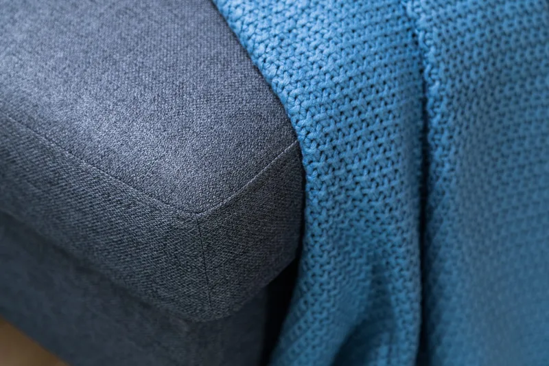 Peppe 4-seters Høyrevendt L-formet Sjeselongsofa i Stoff - Mørk grå - Møbler - Sofaer - Sofa med sjeselong