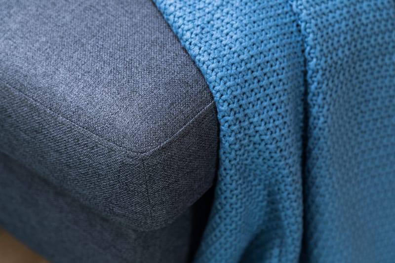 Peppe 4-seters Høyrevendt L-formet Sjeselongsofa i Stoff - Mørk grå - Møbler - Sofaer - Sofa med sjeselong