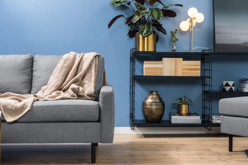 Peppe 4-seters Venstrevendt L-formet Sjeselongsofa i Stoff - Lys grå - Møbler - Sofaer - Sofa med sjeselong