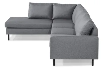 Peppe 4-seters Venstrevendt L-formet Sjeselongsofa i Stoff - Lys grå - Møbler - Sofaer - Sofa med sjeselong