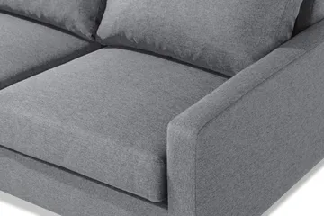 Peppe 4-seters Venstrevendt L-formet Sjeselongsofa i Stoff - Lys grå - Møbler - Sofaer - Sofa med sjeselong