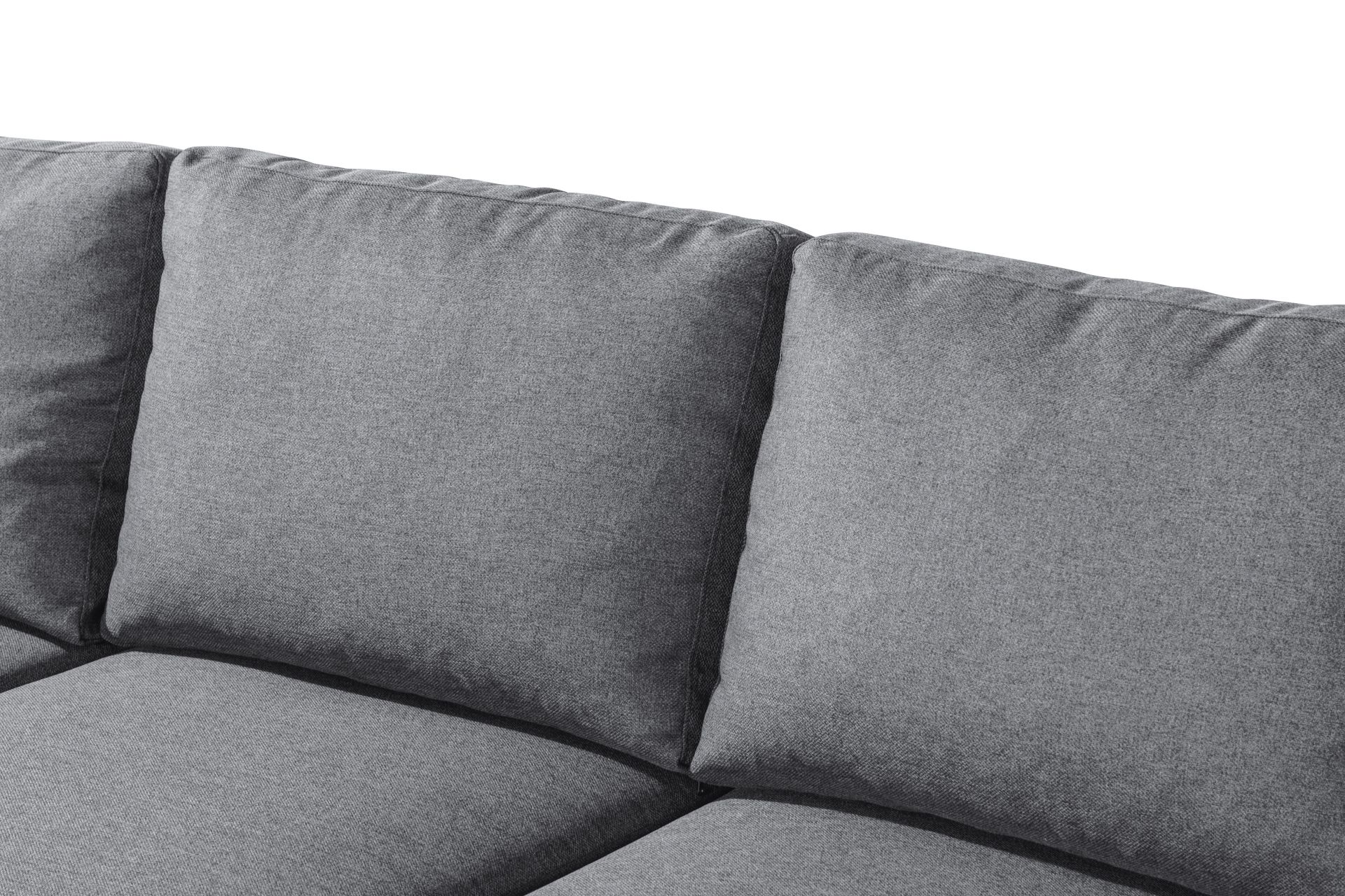 Peppe 4-seters Venstrevendt L-formet Sjeselongsofa i Stoff - Lys grå - Møbler - Sofaer - Sofa med sjeselong