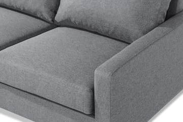 Peppe 4-seters Venstrevendt L-formet Sjeselongsofa i Stoff - Lys grå - Møbler - Sofaer - Sofa med sjeselong