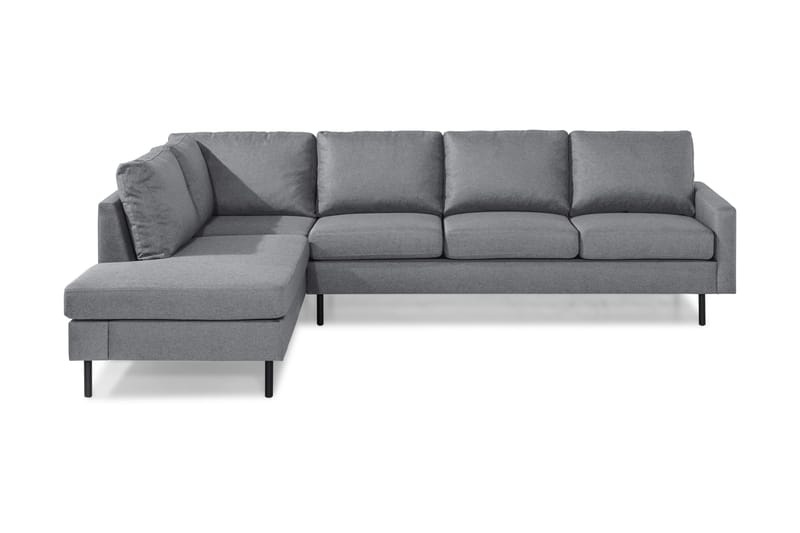 Peppe 4-seters Venstrevendt L-formet Sjeselongsofa i Stoff - Lys grå - Møbler - Sofaer - Sofa med sjeselong