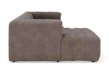 Puffy 3-seters boblete sofa med divan venstre - Brun - Møbler - Sofaer - Sofa med sjeselong