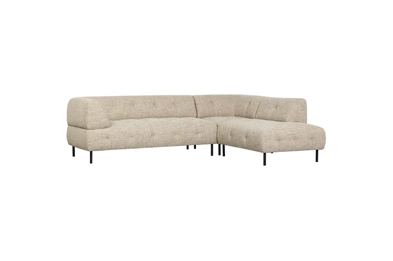 Ranta Sofa med Sjeselong 3-seter, Naturmelange