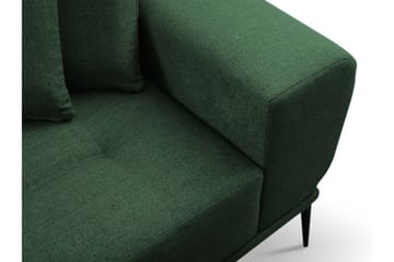 Rapale 3-seters Sofa med Divan Høyre med Puter - Fløyel/Grønn - Møbler - Sofaer - Sofa med sjeselong
