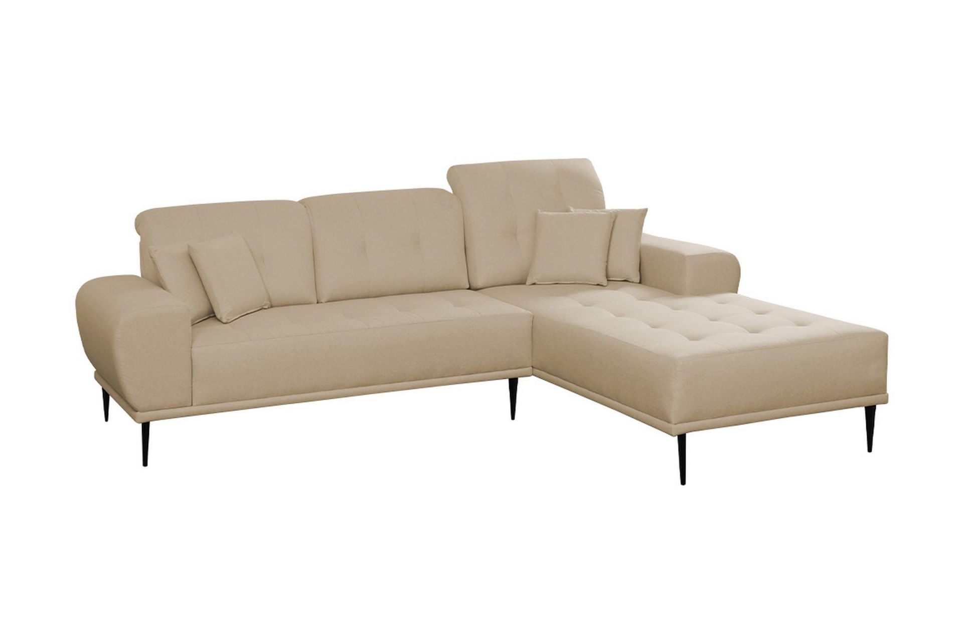 Rapale 3-seters Sofa med Divan Høyre med Puter - Beige