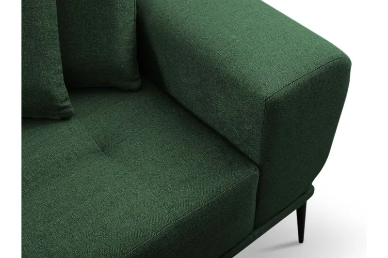 Rapale 3-seters Sofa med Divan Venstre med Puter - Grønn - Møbler - Sofaer - Sofa med sjeselong