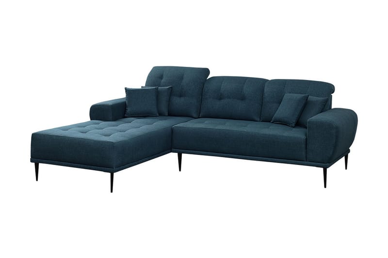 Rapale 3-seters Sofa med Divan Venstre med Puter, Blå