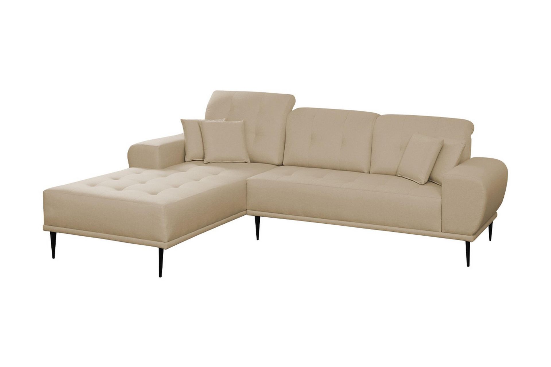 Rapale 3-seters Sofa med Divan Venstre med Puter - Beige