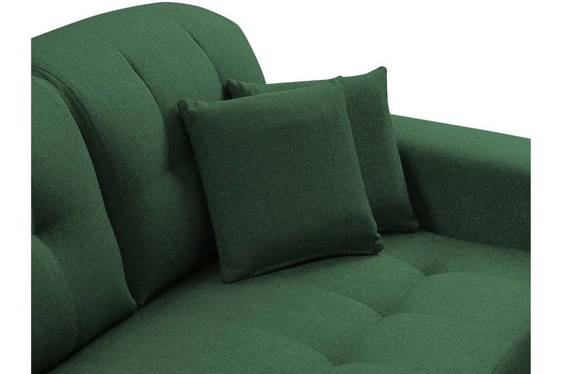 Rapale Sofagruppe Venstre med Fotskammel - Fløyel/Gul - Møbler - Sofaer - Sofa med sjeselong