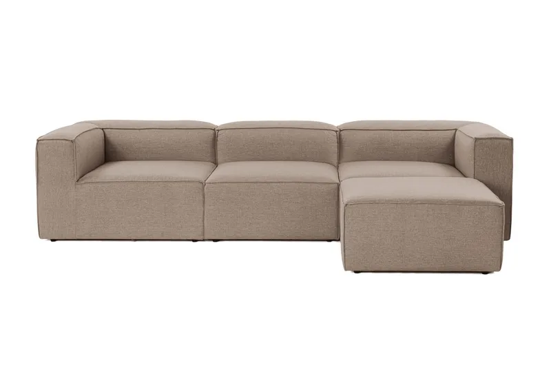 Redlands Sofa med Sjeselong 3-seter, Brun