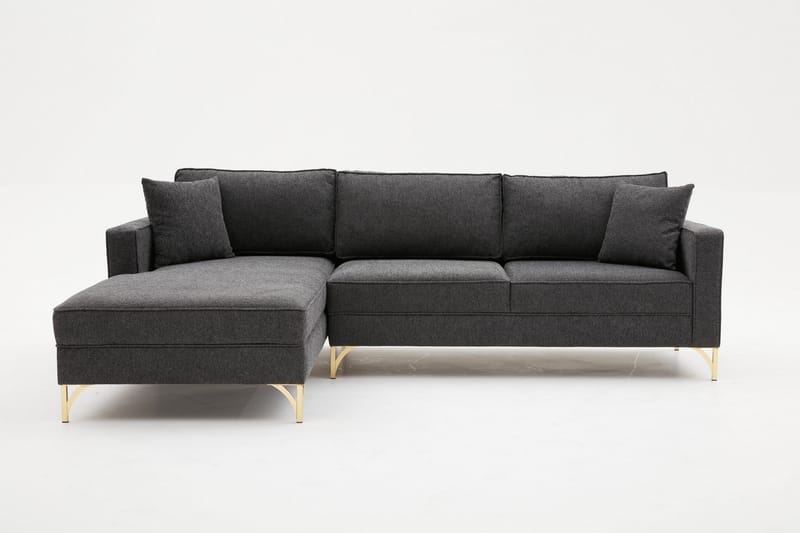 Retzow Sofa med Sjeselong 4-seter - Antrasitt - Møbler - Sofaer - Sofa med sjeselong