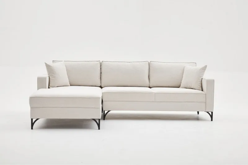 Retzow Sofa med Sjeselong 4-seter, Beige