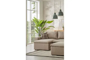 Rivran Sofa med Divan 4-sits - Krem - Møbler - Sofaer - Sofa med sjeselong