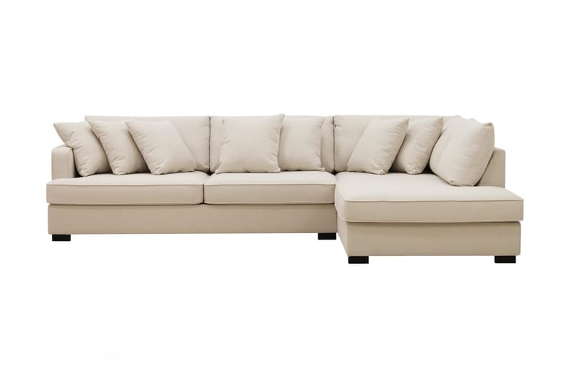 Rossita 4-seters Høyrevendt L-formet Dyp Sjeselongsofa i Bouclé - Beige - Møbler - Sofaer - Sofa med sjeselong