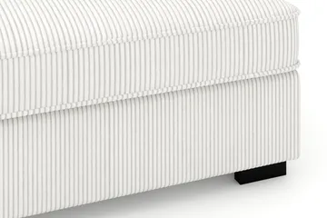 Rossita 4-seters Høyrevendt L-formet Dyp Sjeselongsofa i Kordfløyel - Offwhite - Møbler - Sofaer - Sofa med sjeselong