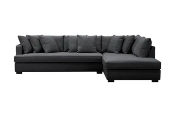 Rossita 4-seters Høyrevendt L-formet Dyp Sjeselongsofa med Hel Pute i Chenille