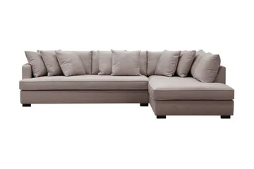 Rossita 4-seters Høyrevendt L-formet Dyp Sjeselongsofa med Hel Pute i Chenille