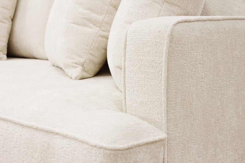 Rossita 4-seters Venstrevendt L-formet Dyp Sjeselongsofa i Chenille - Beige - Møbler - Sofaer - Sofa med sjeselong