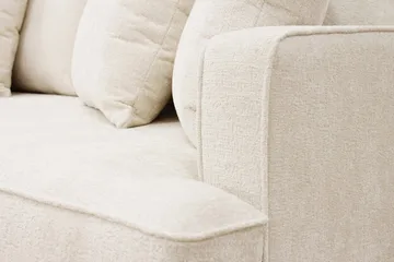 Rossita 4-seters Venstrevendt L-formet Dyp Sjeselongsofa i Chenille - Trenza 06, Beige Chenille - Møbler - Sofaer - Sofa med sjeselong