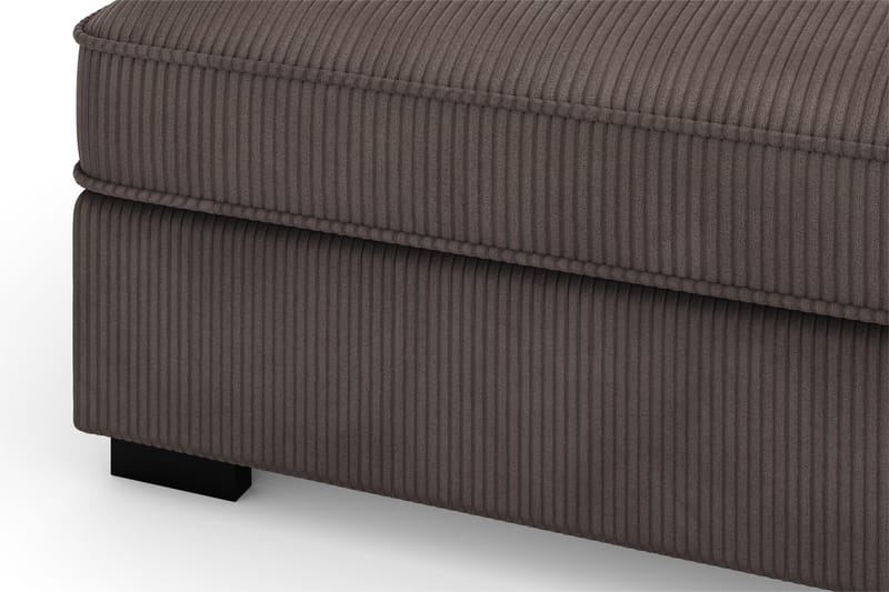 Rossita 4-seters Venstrevendt L-formet Dyp Sjeselongsofa i Kordfløyel - Mørkegrå - Møbler - Sofaer - Sofa med sjeselong